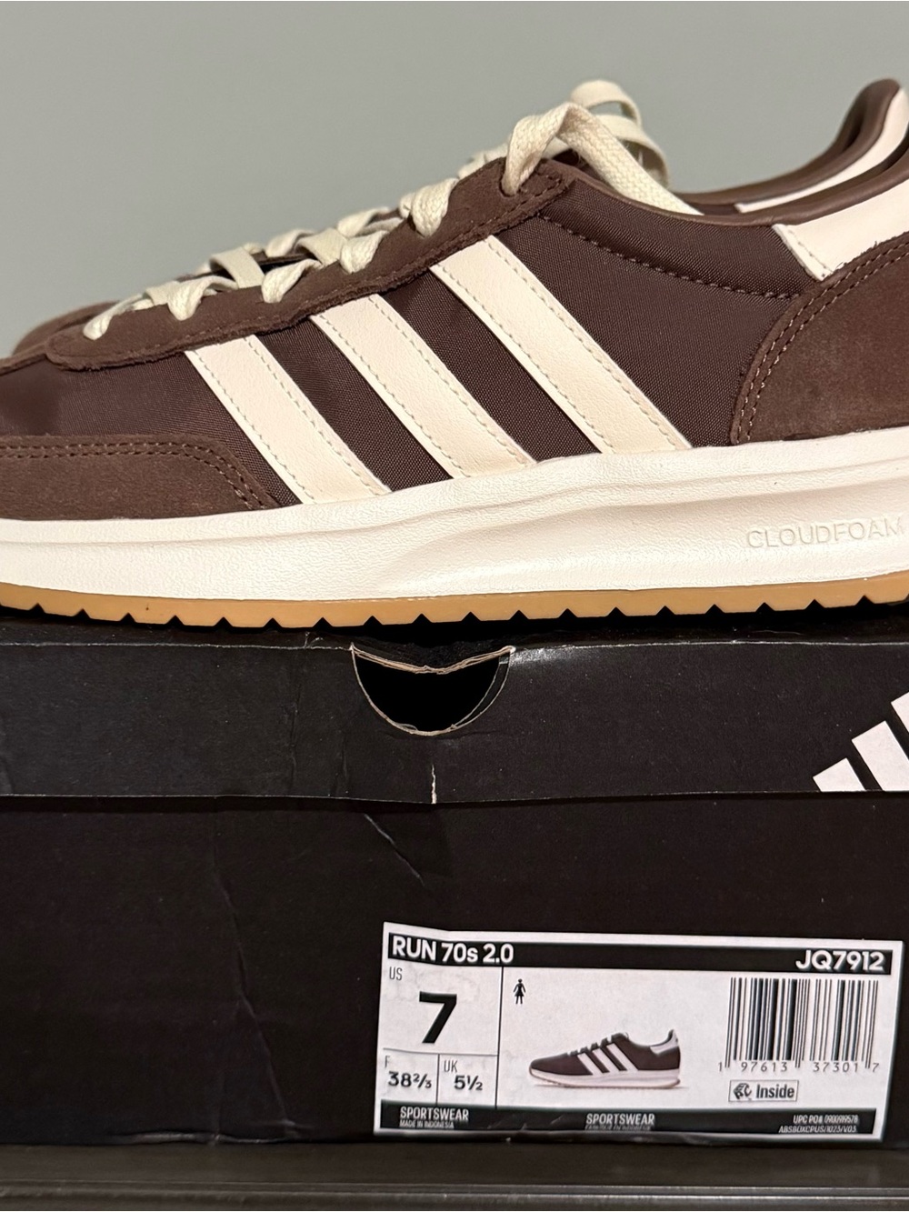 adidas Brown and Cream RUN 70s 2.0 Men’s Sneakers